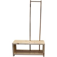 4betterdays Garderobe 'MyStyle' - Medium | L 100 x T 30 x H 45 cm | Zirbe