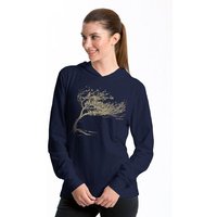 Peaces.bio - handbedruckte Biomode Bio-Jersey-Kapuzensweater Unisex "Windy Tree"