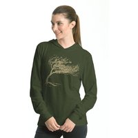 Peaces.bio - handbedruckte Biomode Bio-Jersey-Kapuzensweater Unisex "Windy Tree"