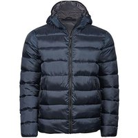 TeeJays Steppjacke Herren Unisex Wattierte Jacke mit Kapuze und Seitentaschen