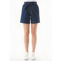 ORGANICATION Paperbag-Shorts aus Bio-Baumwolle in Denim-Optik