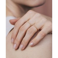 lille mus Ring 'Kugeln' 925 Silber / vergoldet