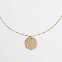 BELLYBIRD Jewellery Sternzeichen Kette, Anhänger 14mm, Silber/ Silber vergoldet