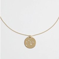 BELLYBIRD Jewellery Sternzeichen Kette, Anhänger 14mm, Silber/ Silber vergoldet