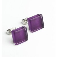 ALEXASCHA Minimalistische Ohrstecker, klein, aus Glas | PUREFORM