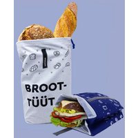 umtüten Beutel Set: Brotbeutel & Snack Beutel / Inlay plastikfrei / hält natürlich frisch / recycelte Bio Baumwolle