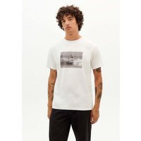 thinking mu Surf T-Shirt snow white aus Bio-Baumwolle