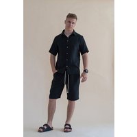 gust. Herren Kurzarm Leinenhemd - Linen shirt - Short sleeve - 100% Bio-Leinen