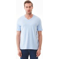 ORGANICATION Basic T-Shirt aus Bio-Baumwolle mit V-Ausschnitt