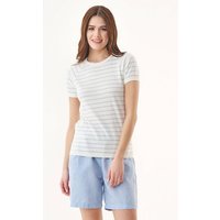 ORGANICATION Feinstrick-T-Shirt aus Bio-Baumwolle mit Streifen