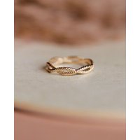 lille mus Ring 'Kordel' 925 Silber / vergoldet
