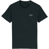 Spangeltangel T-Shirt "Papierboot", Männershirt, Herrenshirt, bedruckt, Biobaumwolle, Unisex