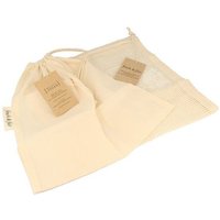 fesch & fair 2er-Set (1x Einkaufsbeutel & 1x Obst- und Gemüsenetz)