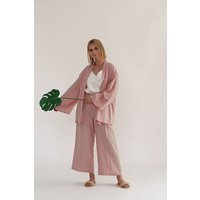 gust. Leinen-Kimono-Set - Kimono und Hose - Linen Kimono Set - 100% Bio-Leinen