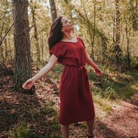 NORDLICHT Damen Musselin Kleid aus 100% Bio-Baumwolle ELIN