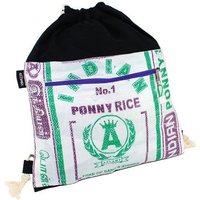 GOOPSI Turnbeutel aus handgewebter Baumwolle, upcyling Rucksack, Festivalrucksack - Fairtrade