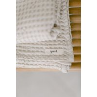 gust. Waffelhandtuch - Gesichtshandtuch aus Leinen und Bio-Baumwolle - 30x40 cm
