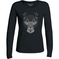 Human Family Damen Longsleeve "Have Fun Deer" aus Bio-Baumwolle