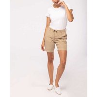 YTWOO Damen Bermuda-Shorts Straight Fit aus nachhaltigen Lyocellfasern und Leinen