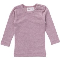 People Wear Organic Baumwolle-Wolle-Seide Langarm-Shirt, uni meliert