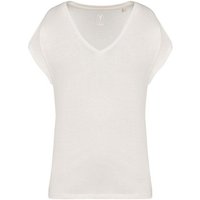 YTWOO Oversized Damen T-Shirt aus Bio-Baumwolle, V-Ausschnitt