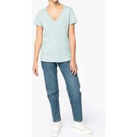 YTWOO Damen Tshirt mit V-Ausschnitt aus 100% Bio-Baumwolle