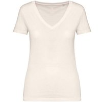 YTWOO Damen Tshirt mit V-Ausschnitt aus 100% Bio-Baumwolle