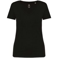 YTWOO Damen Tshirt mit V-Ausschnitt aus 100% Bio-Baumwolle