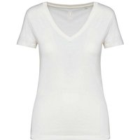 YTWOO Damen Tshirt mit V-Ausschnitt aus 100% Bio-Baumwolle