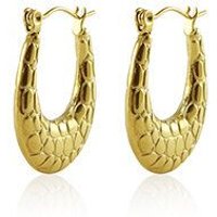 Ovale Creolen mit Animalprint Struktur, Cool & Schick in 18mm x 25mm von Elektropulli
