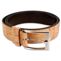 Kork-Deko Korkgürtel | Vegan | Mit silberner Schnalle - beige - Größen 90 - 115