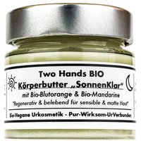 Two Hands BIO KörperBalsam „SonnenKlar“ mit Bio-Mandarine & fairem Bio-Weihrauch - für Gesicht & Körper - Bio Vegan