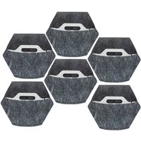 CitySens 6er-Pack Wand-Blumentopf mit Textilbezug