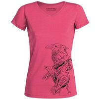 Human Family Damen V-Neck Ease "Birds" (weitere Farben) aus Bio-Baumwolle