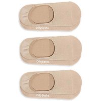 DillySocks 3er-Pack Invisible Socken aus Biobaumwoll-Mix