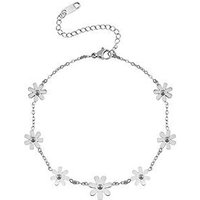 Feines Flower Armband in ca. 23 cm x 1 cm (inkl. 6 cm Verlängerungskette) von Elektropulli