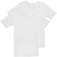 Haasis Bodywear Herren Basic Shirt V-Ausschnitt Feinripp 2er Pack