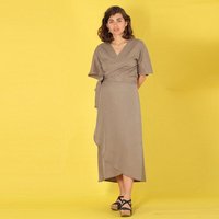 ManduTrap Langes TENCEL Wickelkleid „Luma“ – Berry oder Grau-Oliv