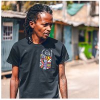 Kipepeo-Clothing Herren T-Shirt mit Brusttasche NYANI Made in Africa