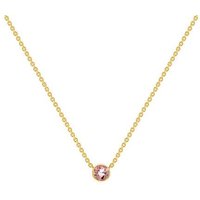 Eppi Silberne minimalistische Kette mit einem Morganit Glosie