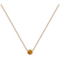 Eppi Silberne minimalistische Kette mit einem Padparadscha Saphir Glosie