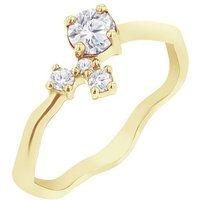 Eppi Silberner Cluster Ring mit Moissanit und Lab Grown Diamanten Roche