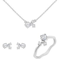 Eppi Cluster Schmuckset mit Moissaniten und Lab Grown Diamanten Halli