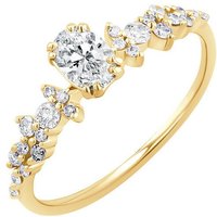 Eppi Verlobungsring mit Moissanit und Lab Grown Diamanten Mica