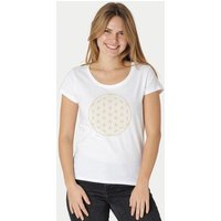 Peaces.bio - handbedruckte Biomode Loosefit Shirt Die Blume des Lebens