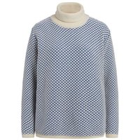 "Green Life" Struktur-Pullover blau/natur