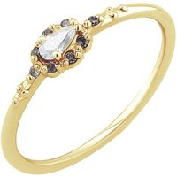 Eppi Ring mit Moissanit und Salt and Pepper Diamanten Kaylyn