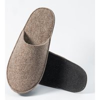 easy and green Gästehausschuhe Filz mit Anti-Rutsch Sohle Hausschuhe für Gäste aus weichem Wollfilz - Gästepantoffeln Guest slippers (EU 38-44)