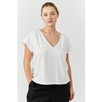 The Slow Label Bio-Leinen T-Shirt mit V-Ausschnitt