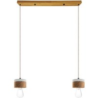 ALMUT von Wildheim 2er Pendelleuchte Eichenholz und Pastelltönen skandinavisches Design